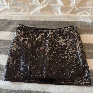 Forever 21 Black Sequin Mini Skirt